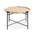 thumbnail image 5 of Kate and Laurel Occonor Two-Tone Octagon Coffee Table, 28 x 26 x 18, Natural Brown and Black, Transitional Mixed Materials Living Room Table with Resilient Wood Construction, 5 of 8