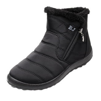 Mens Black Faux Fur Lined Side Zip Winter Boots Style 7703 Size 12 Winter Men main image 3