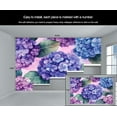 thumbnail image 5 of Hydrangea Mural - Purple Hydrangea Wallpaper, Watercolor Flower 3D Wall Mural For Living Room Bedroom, Floral Murals 55"W x 28"H (Not Peel and Stick), 5 of 6