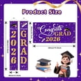 thumbnail image 2 of 3Pack Graduation Decorations Class of 2026,Congrats Grad 2026 Backdrop Banner and Hanging Porch Signs,Purple Gold Graduation Party Supplies for High School College Party,Photography Props, 2 of 7