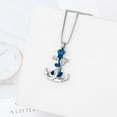 thumbnail image 6 of Ship's Anchor Urn Necklace for Ashes Roseflower Cremation Jewelry Stainless Steel Memorial Human Ashes Keepsake Pendant for Women Men, 6 of 6