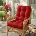 thumbnail image 3 of EAGLE PEAK Tufted Outdoor/Indoor Seat/Back Chair Cushion, Set of 2, 42 x 21 in,Red, 3 of 10
