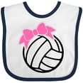 thumbnail image 3 of Inktastic Volleyball with Pink Bow Boys or Girls Baby Bib, 3 of 4
