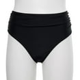 thumbnail image 7 of Nicole Miller BLACK Twist Front Bikini Top + Hi Waist Shirred Bottom 2Pc XL, 7 of 7