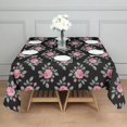 thumbnail image 3 of Pioneer Flower Floral Print Pattern Square Tablecloth, Waterproof Wipeable Spillproof Washable Table Cover for Home Kitchen Party Decor, 42"x42", 3 of 6