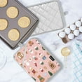 thumbnail image 5 of 2 Pack Pot Holders for Kitchen Heat Resistant Hot Pads Sets for Cooking Baking Pink Cute Christmas Icons, 5 of 7