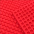 thumbnail image 3 of Baohd Baking Pad Soft Silicone Red Baking Mat with Evenly Heating Structure BBQ Grill Mat Folding Square Barbecue Oil filter Tray for Kitchen Cooking, 3 of 7