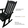 thumbnail image 6 of Fortune Candy Solid Fir Wood Patio Rocking Chair, Heavy Duty 600 lbs for Outdoor and Indoor, Black, 6 of 9