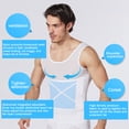 thumbnail image 7 of Odeerbi Shapewear for Men Bodyshaper Tummy Control Buckle Adjustment Belly Shaper Corset Waist Corset Chest Belt Stereotype Vest Invisible Breathable White, 7 of 7