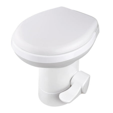 Ktaxon Gravity Flush Toilet, Foot Pedal Flush, for RV, Motorhome, Caravan, Travel, 19.5