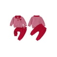 thumbnail image 2 of Loicainy Toddler Baby Boy Valentines Outfit 3 6 12 18 24 Months 2T 3T Striped Love Heart Embroidered Half Button Up Long Sleeve Tops and Pants 2 Pcs Clothes Set, 2 of 9