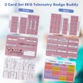 thumbnail image 3 of Lisol Ekg Cardiac Badge Card Juego De 3 Tarjetas Stemi Badge Card Ekg Telemetría Interpretación Badge Buddy Nurse 12 Lead Ecg Rate Tarjetas De Bolsillo Hoja De Trucos De Enfermería Con Regla De Ekg Me, 3 of 7