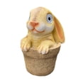 thumbnail image 2 of Decoración de de Pascua, estatua Solar para jardín al aire libre, figura de de resina, estatuilla de conejo para patio, paisaje,, 2 of 9