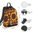 thumbnail image 2 of Yiaed Sunflower Gnomes and Bees Print Lightweight Backpack Travel Backpacks Hiking Daypack for Women Men, 2 of 5