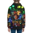 thumbnail image 4 of Wings Of Fire Teenager Zip-Up Hoodie Print Hooded Sweatshirt Soft & Elastic Sweater Outerwear For Daily Wear Large, 4 of 8