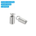 thumbnail image 4 of Unique Bargains Embouts de Cordon, 100 Pcs 3.5x8.5mm Embouts de Ressorts Métalliques Extrémités à Ressorts Argent Blanc, 4 of 5