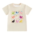 thumbnail image 4 of Little Girls Tshirts Fruit Print Kids Short Sleeve Crew Neck Tops Size 5-6T, 4 of 4
