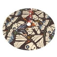 thumbnail image 3 of Kll 36" Christmas Tree Skirt Vector Butterflies Xmas Tree Skirts Mat For New Year Xmas Holiday Party Indoor Outdoor Home Decoration, 3 of 9