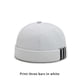 thumbnail image 3 of Qarigey Moda Skullcap 3 rayas estampado marinero sombreros cálido cubo Docker gorras sin borde sombrero ajustable gorro diario al aire Type10 NO10, 3 of 6