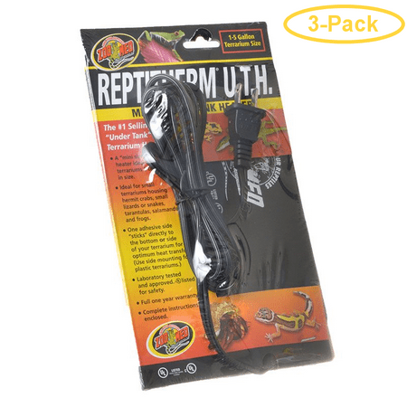 Zoo Med Repti Therm Under Tank Reptile Heater 4 Watts - 5 Long x 4 Wide (up to 5 Gallons) - Pack of