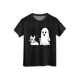 thumbnail image 1 of CAUYDY Toddler Baby Boy Girl Halloween Shirt Spooky Ghost Boo Graphic Tshirt Little Kids Fall Short Sleeve Tee Tops, 1 of 6