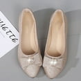 thumbnail image 3 of adviicd And Flats Shoes for Women Casual Ladies Fashion Solid Flat Point Women's Butterfly-knot Toe shoes Low Heel Pumps, 3 of 5
