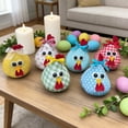 thumbnail image 6 of 6PCS Easter Chick Decor, Cute Family Chicks Fabric, Chicken Figurines Decoration for Home Kitchen Office Farmhouse Spring Table Desktop Ornament Gift Set, 6 of 6