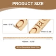 thumbnail image 2 of 6 Pack 15.75" Decorative Wood Trim, Unfinished 3D Wooden Furniture Molding Trim for DIY Craft, Home Wall Cabinet Shelf Window Door (Printed Pattern, 11mm), 2 of 6