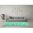 thumbnail image 3 of Ahgly Company Machine Washable Indoor Rectangle Southwestern Turquoise Blue Country Area Rugs, 8' x 12', 3 of 4
