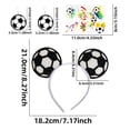 thumbnail image 4 of Set de pasadores de pelo de fútbol americano de plástico, diadema, pendientes y tatuajes temporales para niñas, decoración de moda para fiestas deportivas, 4 of 6