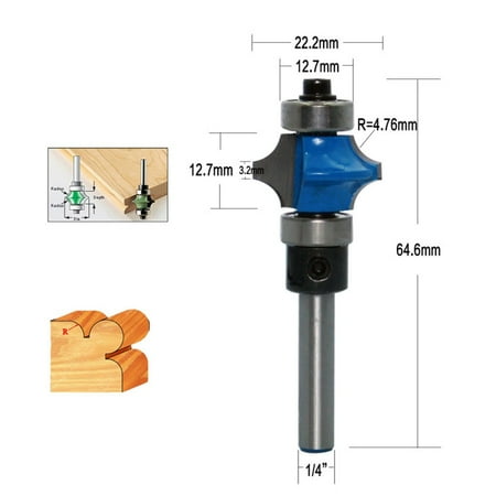 

BCLONG 1/4 Handle 6.35Mm Edger Engraving Machine Milling Cutter 22.2Mm 25.4Mm