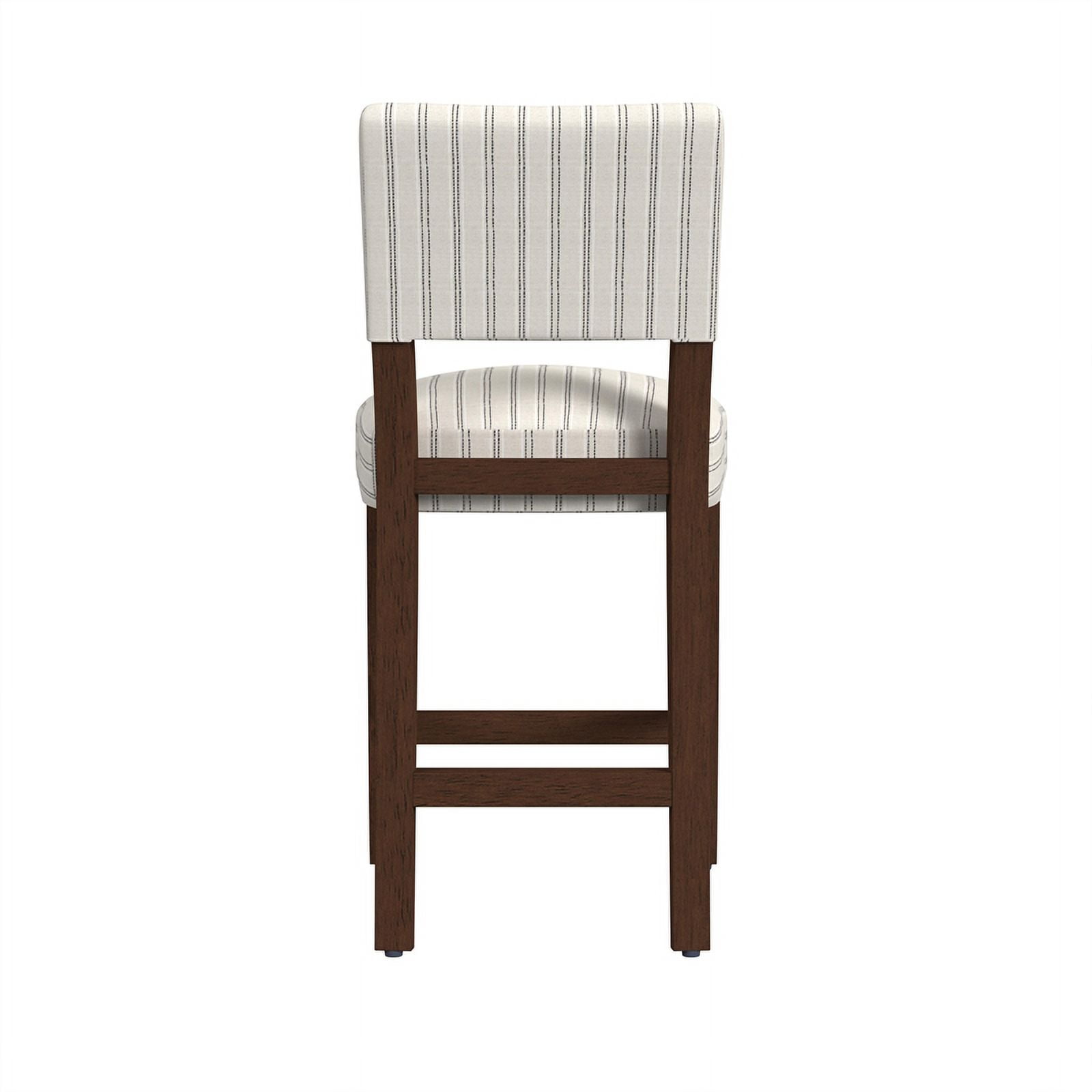 HomePop 26" Indoor Upholstered Counter Stool, Black and White Stripe