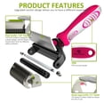 thumbnail image 3 of 2 in 1 Professional Grooming Rake for Cats & Dogs-Dematting Comb for Easy Mats & Tangles Removing,Hair Removal Cleaner for Pets(Rose), 3 of 7