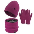 thumbnail image 2 of ZSQDM Women or Men Autumn Winter Warm Cute Hat Scarf Gloves Slouchy Three Pieces Winter Snow Knit Cap Screen Mittens Scarves Sets Women beanie Richardson 112 Trucker Hat Scarf Hat or Gloves Cap Gun, 2 of 4