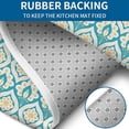 thumbnail image 4 of Blue Pioneer Flower Pattern Bathroom Rugs Sets 3 Piece,Toilet Cover Set,Absorbent Non Slip Bathroom Mats Sets with U-Shaped Contour Rug Toilet Rug Set, 4 of 5