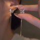 thumbnail image 2 of Pendientes largos de plata con borlas y gancho, 2 of 8