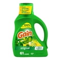 thumbnail image 1 of Gain Liquid Laundry Detergent, Original Scent, 61 loads, Freshness + Odour Fighting, High efficiency washing machine iquid cleaning soap, 1 of 23