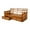 Frame Only, variant on Pemberly Row Wood Futon Frame with Storage - Mattress not included