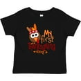 thumbnail image 3 of Inktastic My 1st Thanksgiving Cute Turkey with Feathers Boys or Girls Baby T-Shirt, 3 of 5