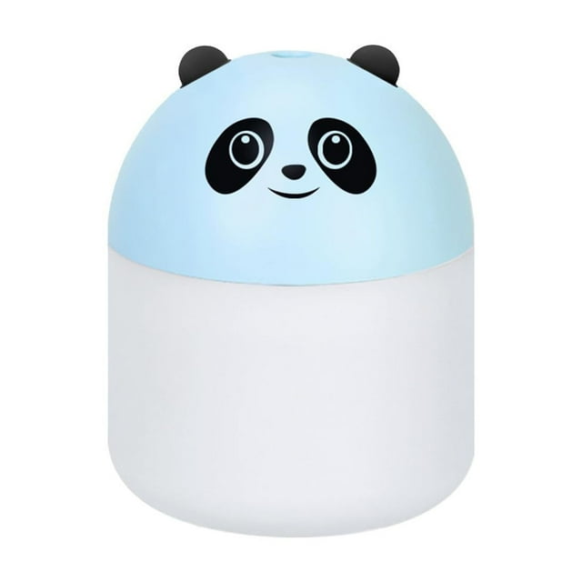 Binwennn Portable Mini Humidifiers Light up Large Humidifiers Warm Mist Small Cool Mist Humidifiers for Bedroom Humidifier For Household 250ml/5.28oz Water Tank Panda Silent Spray Humidifier With USB