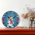 thumbnail image 2 of Dreamtimes Christmas Snowman Wall Clock, Silent Non Ticking Battery Operated Creative Decorative Round Clock for Kitchen, Living Room, Bathroom, Home School Office, 10 Inch, 2 of 7