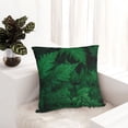 thumbnail image 6 of Fuzoiu Green Leave Fern Print Square Pillow Cover,Hidden Zipper Design,Luxury Square Pillow Case, Throw Pillow,Couch Cushion-22"x22", 6 of 7