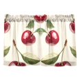 thumbnail image 7 of Yayeee Kitchen Curtains Tier Pair Light Filtering 27"x24" Rod Pocket Short Cafe Window Panel, Cute Cherry, 7 of 7