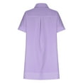 thumbnail image 4 of Teissuly Women's Spring/Summer Casual Loose Short Sleeved Button Pocket Shirt Dress, 4 of 9