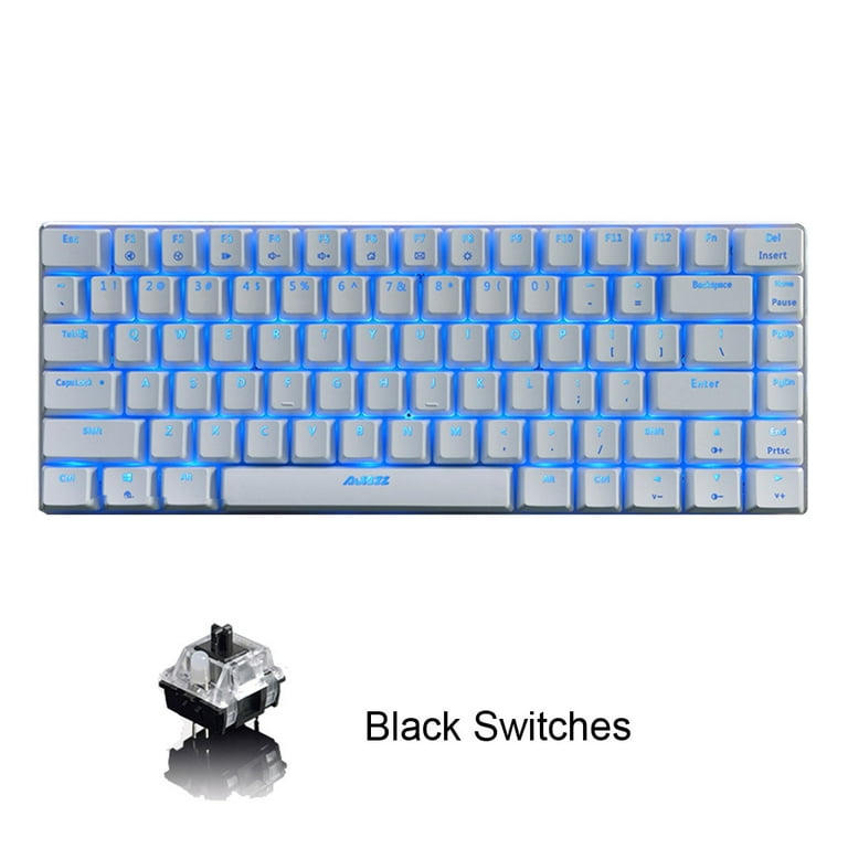 Ajazz Geek AK33 Backlit Usb Wired Gaming Mechanical Keyboard Blue Black  Switch