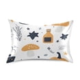 thumbnail image 7 of Yayeee Pillowcase Standard Size Set of 2 Satin Wrinkle Resistant Pillow Case, White Halloween Pattern, 7 of 7