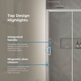 thumbnail image 4 of Stanford 48"W x 74"H Sliding Alcove Shower Door in Satin Nickel, 4 of 12