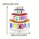 thumbnail image 1 of 1pc, Large 40in Birthday Candle Cake Balloon - Perfect for Birthday Parties, Cake Decorations, and Outdoor Events, 1 of 1