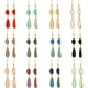 thumbnail image 1 of Pendientes colgantes Hicarer de imitación de cristal druso de acero inoxidable, 1 of 6