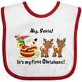 thumbnail image 3 of Inktastic Hey, Santa It's my 1st Christmas Boys or Girls Baby Bib, 3 of 4